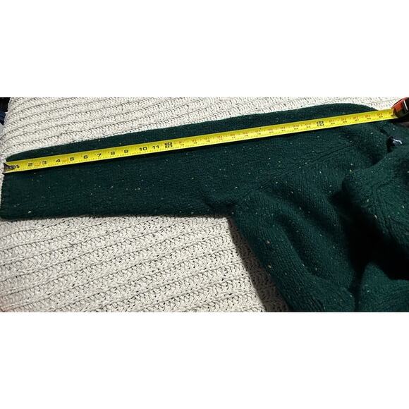 VTG The Limited America 100% Wool Cardigan Sweater Button Womens Sz Large Green - Picture 5 of 7
